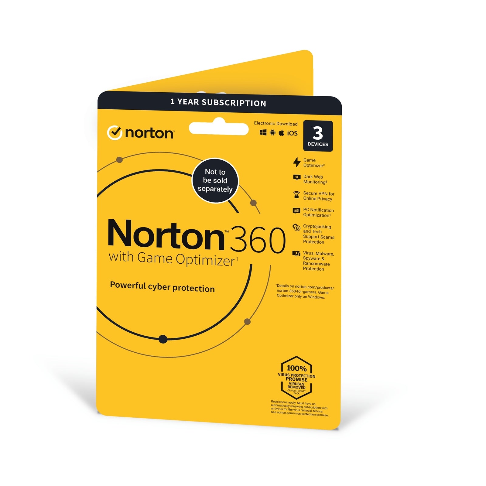 Norton 360 with Game Optimizer 2022, Antivirus software for 3 Devices, 1-year subscription Includes Secure VPN, Dark Web Monitoring and Password Manager, 50GB of Cloud Storage, PC/Mac/iOS/Android Norton 360 with Game Optimizer 2022, Antivirus software for 3 Devices, 1-year subscription Includes Secure VPN, Dark Web Monitoring and Password Manager, 50GB of Cloud Storage, PC/Mac/iOS/Android